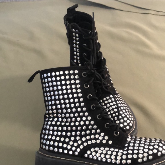 Ryderr2 Shoes - RYDERR2 Wild   STUDDED lace up  combat boots  lug sole  Women’s Boots  size 6”